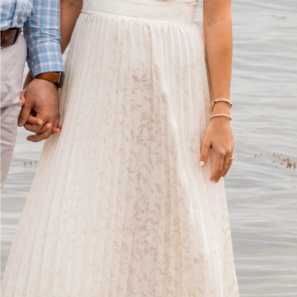 Lulu's Cream Floral Dress